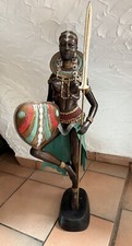 Massai Figur Metall Skulptur