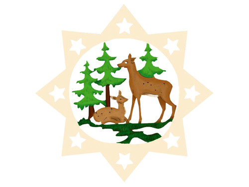 Fensterbild deko rehe - deko, "rehe