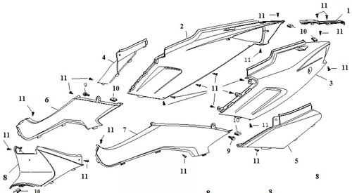 Sfm sachs verkleidung hinten - sachs,