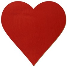 Holz Herz Rot beidseitig lackiert Deko Basteln 3-50cm