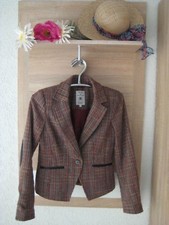 Damen-Blazer Fischgrat-Musterbeige-bunt Tom Tailor Gr. 38
