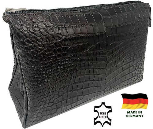 Kroko braun kulturtasche - kroko-braun,