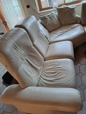 Stressless Couchgarnitur, Leder Cremefarben