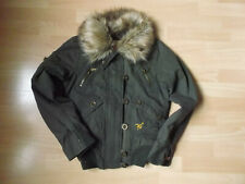 Damen Jacke Khujo , khaki mit abnehmbaren Pelz