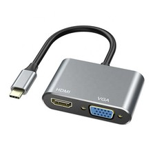 USB C zu HDMI+VGA Adapter 4K