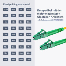 Glasfaserkabel LC/APC (8°)