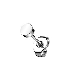 einzelner Ohrstecker rund 4mm