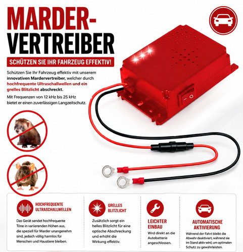 Marderabwehr 12v mit - marderabwehr,