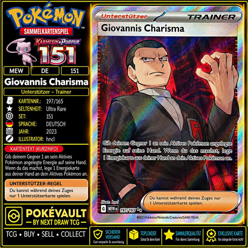 Pokémon tcg giovannis - tcg,