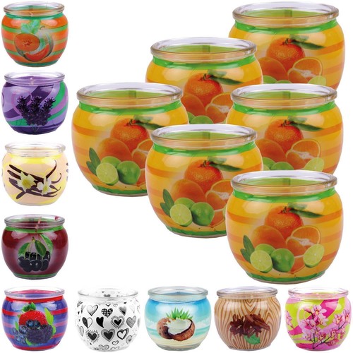 Duftkerze 6er pack glas - glas, mit