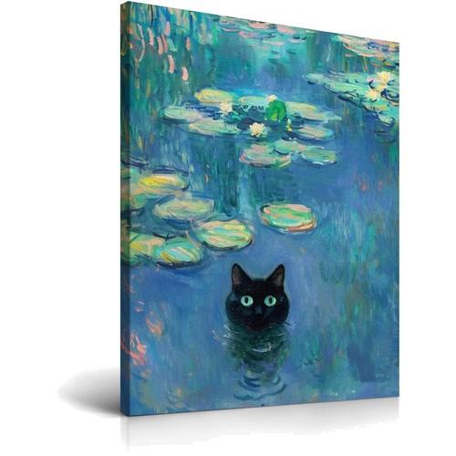 Lustiges katzenkopf wandbild - lustiges,