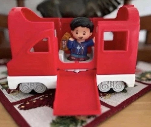Little people set zugwagon rot - zugwagon,