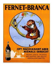 Vintage Fernet Branca Affen