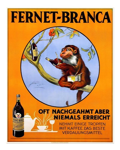 Vintage fernet branca - vintage, affen
