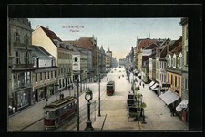 Mannheim, Planken, Strassenbahn, Ansichtskarte 