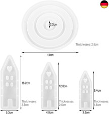 Silikonformen Gießformen Kerzenhalter, 4 Stück Silikonform Kerzenhalter Set, G