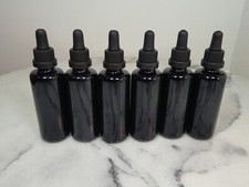 6 X 50 ml leere Blauglas Pipettenflasche Tropfflaschen, Sauber