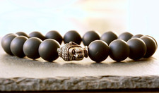 Perlenarmband Achat Buddha Männer Frauen unisex Yoga Meditation Geschenk modern