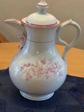 antike Kaffeekanne R KPM Krister Kanne Teekanne Blumen Dekor Porzellan Kanne