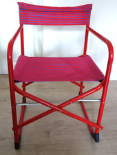 Regiestuhl Camping Klappstuhl Stahlrohr rot IKEA 70er Vintage
