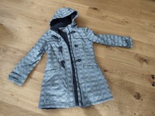 Orsay Wintermantel Gr. 40 schwarz weiß kariert abnehmbare Kapuze