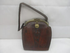 Art Deco Meeker Made - JEMCO Leder Tasche Clutch ~ 1920/30 Jahre