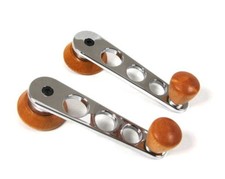 VW Bus T2 T3 Bulli 2 Chrom Fensterkurbeln Holz Walnuss Design Multivan NEU