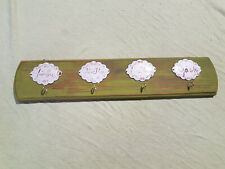 shabby chic Garderobe in weiß Vintage Upcycling ca. 43 x 9 cm