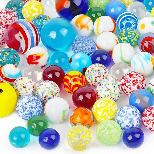 Bunte glasmurmeln set für - set,