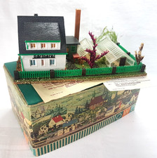 ? OWO Diorama Gärtnerei Eigenheim Wohnhaus Modellbahn TT 1969 OVP Beipackzettel