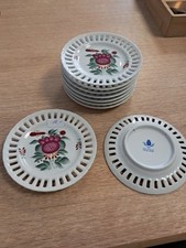 Ostfriesenrose, Durchbruch- Dessertteller, 13 cm Durchmesser, August Warnecke