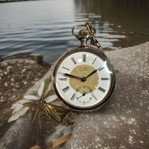 800 silber omega taschenuhr - silber,