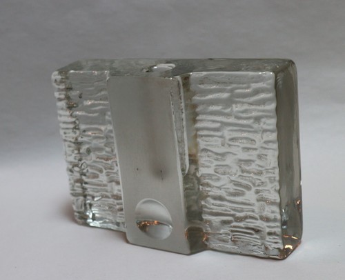 Schwere blockglas vase - schwere, blockglas-vase
