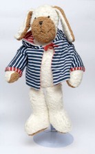 Käthe Kruse Hund Toni Maroni mit Jacke blau rot weiß geringelt