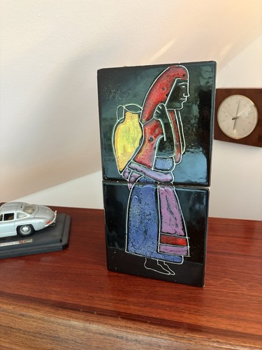 Vintage keramik wandbild - vintage,