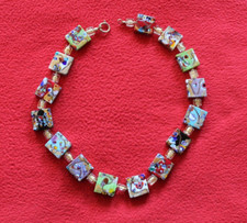 Collier Muranoglas "Mosaico"-375er Goldverschluss Länge ca. 50 cm superschick!!!