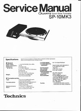 Technics Service Manual für SP-10 MK III Copy