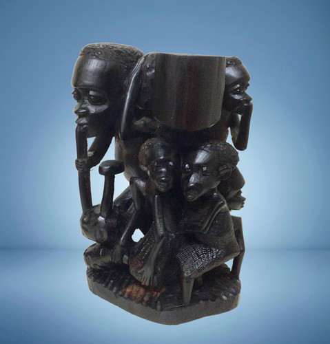 Makonde kunstwerk alltagsszene - makonde,