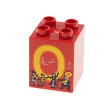 1xLego Duplo Motiv Bau Stein