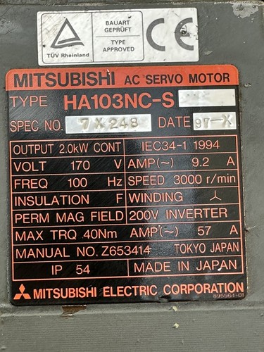 Mitsubishi ha103nc servo - ac,