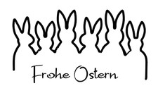 Schablone " Frohe Ostern