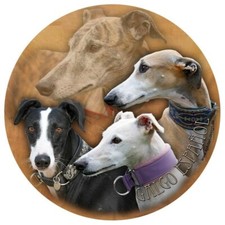 GALGO ESPANOL Span. Windhund AUFKLEBER RUND Fensteraufkleber Autoaufkleber #2