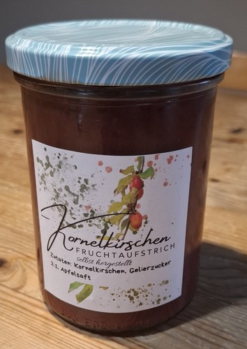 Kornelkirschen marmelade - kornelkirschen,
