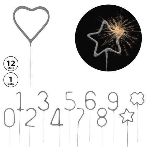12x wunderkerzen herz - wunderkerzen,