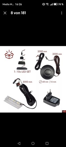 5er led clips wohnwand - 5er,