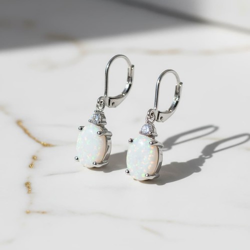 Opal ohrringe silber - ohrringe,