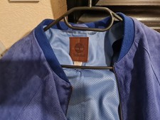 Original Timberland Leder Blouson Gr.XL blau