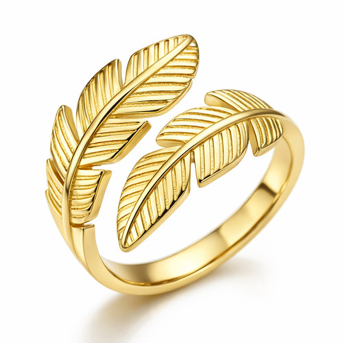 Ring gold feder - ring, offen
