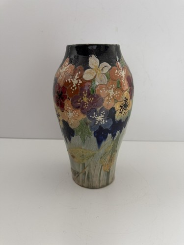 Jugendstil keramik vase - keramik, bemalt