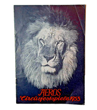 Zirkus Aeros Werbung 1953 Reklame Prospekt DDR Circusfestspiele original